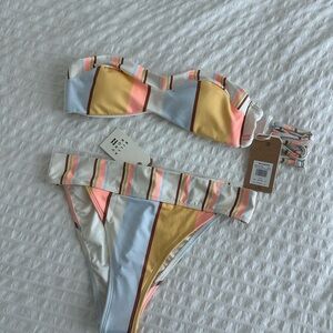 BILLABONG Striped Bikini new with tags